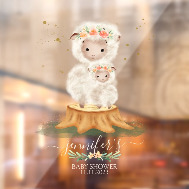 Vinilos Para Cristales Woodland Sheep Lamb Farm Animals (Hoja 2)