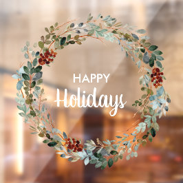 Vinilos Para Cristales Wreath floral Evergreen Eucalyptus