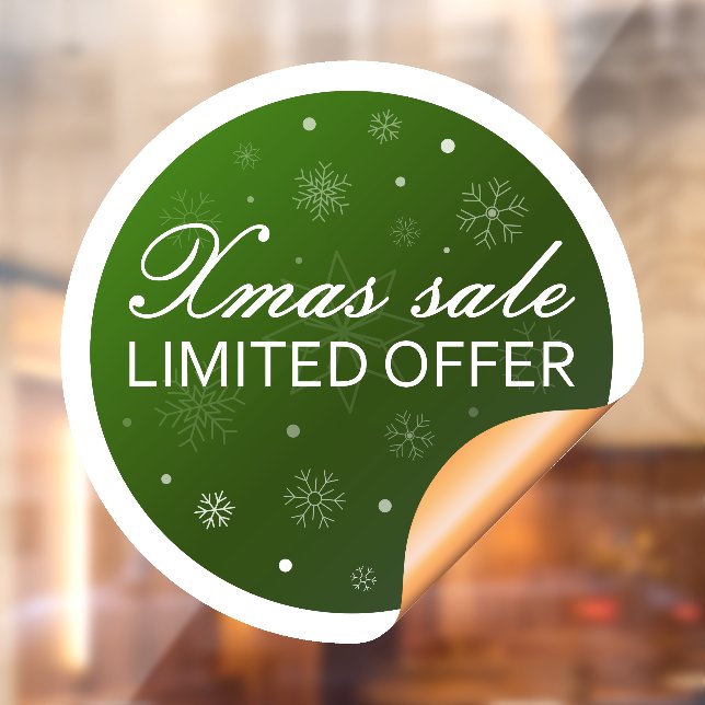 Vinilos Para Cristales Xmas Sale Limited Offer - Green Gold (Hoja 2)