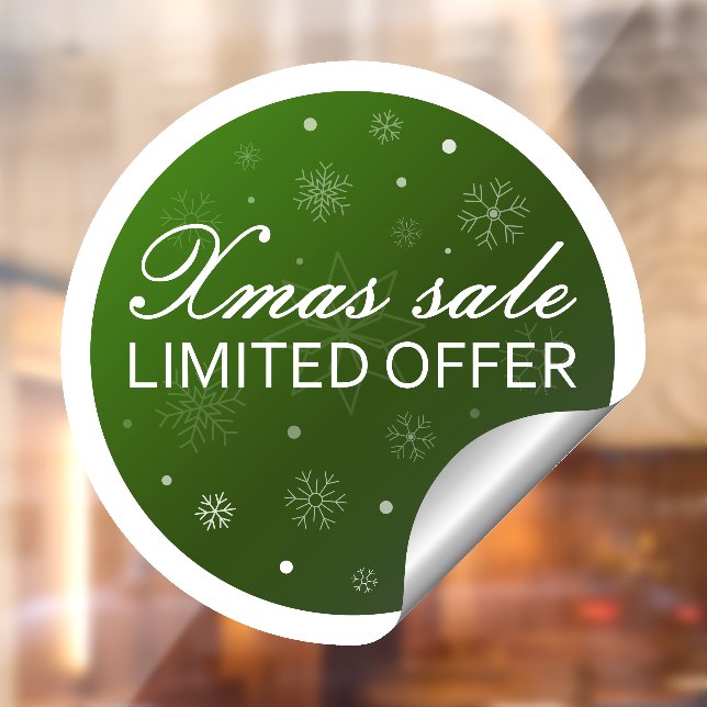 Vinilos Para Cristales Xmas Sale Limited Offer - Green Silver (Hoja 2)