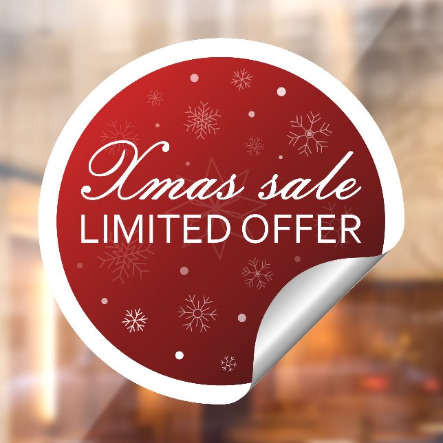 Vinilos Para Cristales Xmas Sale Limited Offer - Red Silver  (Hoja 2)
