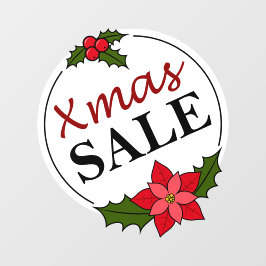 Vinilos Para Cristales Xmas Sale Sticker - Holiday Window Cling