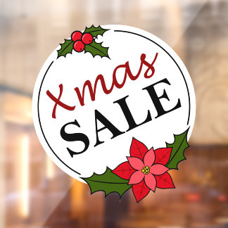 Vinilos Para Cristales Xmas Sale Sticker - Holiday Window Cling