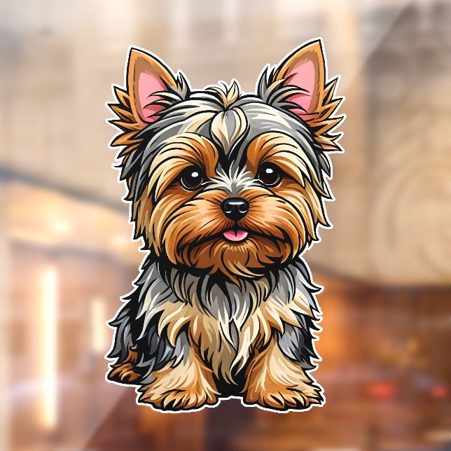 Vinilos Para Cristales Yorkshire Terrier (Hoja 2)