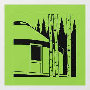 Vinilos Para Cristales Yurta viviendo en la naturaleza