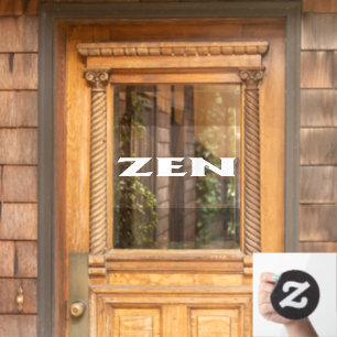 Vinilos Para Cristales Zen blanco ver a través de la ventana que aprieta