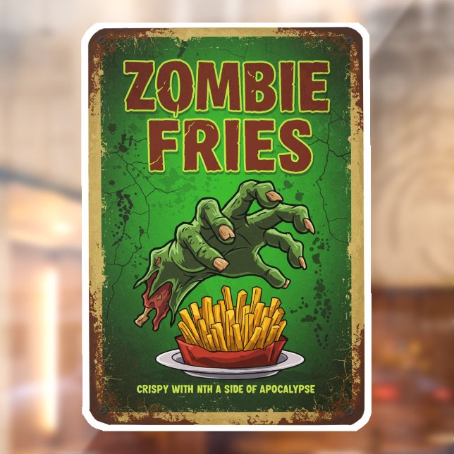 Vinilos Para Cristales Zombie Fries Window Cling (Hoja 2)
