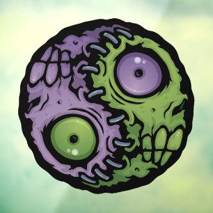 Vinilos Para Cristales Zombie Yin-Yang