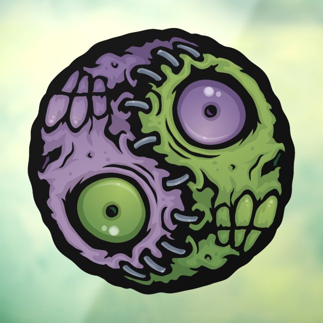 Vinilos Para Cristales Zombie Yin-Yang (Hoja 3)