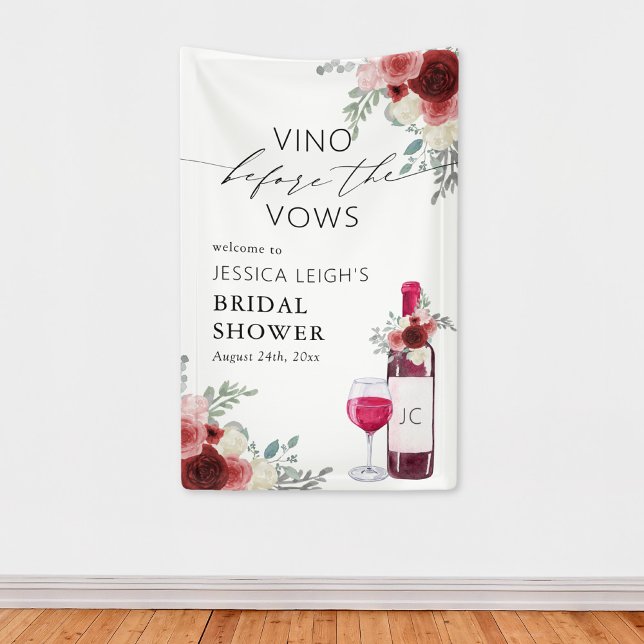 Vino antes de la señal de bienvenida de Vows Red W (Subido por el creador)