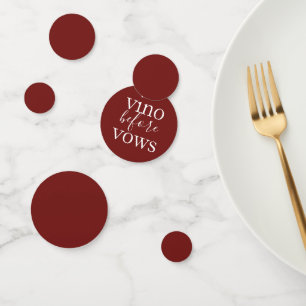 Vino antes de Votos Borgoña Rojo Confeti de Mesa