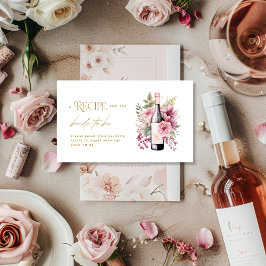 Vino antes de Vows Elegante Receta Tarjeta Ducha N