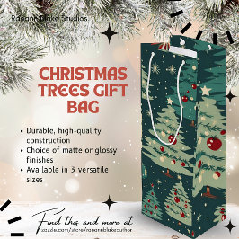 Vino Bolsa de Regalos para Árboles de Navidad