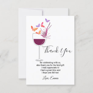 vino, carta de agradecimiento
