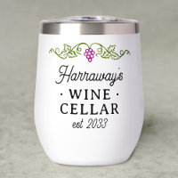 Vino Cellar Uvas púrpuras Nombre Personalizado Fec