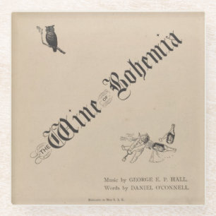 Vino de Bohemia - Posavasos de Vidrio