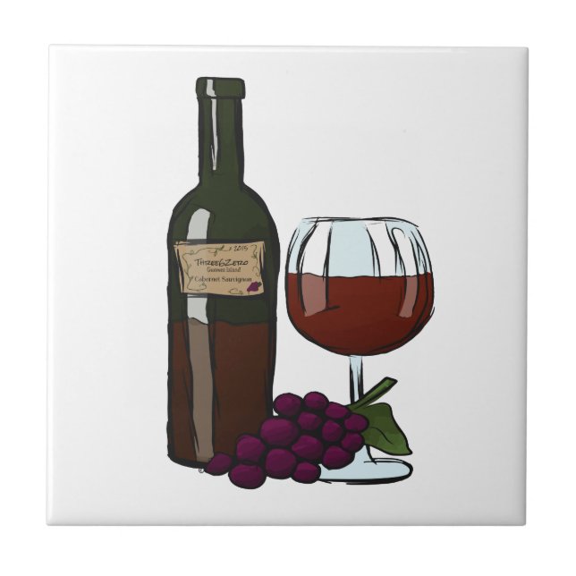 Vino de Cabernet-Sauvignon de la teja de (Frente)