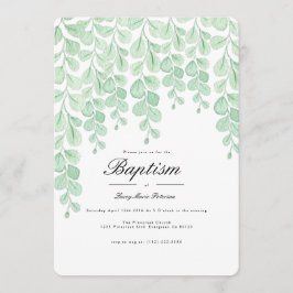 Vino de jardín | Invitación a bautismo acuarela