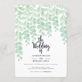 Vino de jardín | Invitación a la boda acuarela