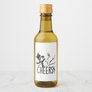 Vino de muñeco de nieve Navidad Divertido Beber vi