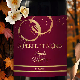 Vino de oro de Borgoña Mantiene Etiqueta de Vino B