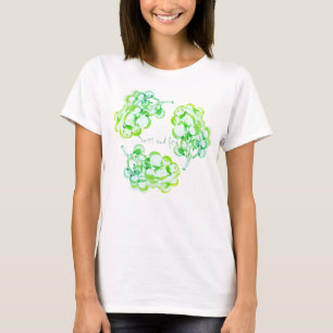 Vino de uva estilizado Fruta dulce Camiseta fresca