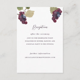 Vino de uva y recepción de bodas de viñas
