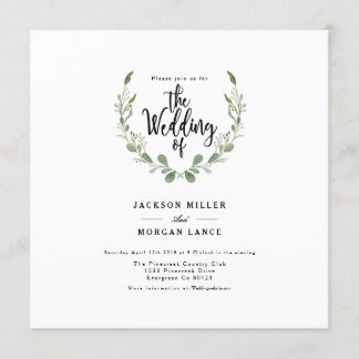 Vino de vegetación rústica | Invitación a la boda 