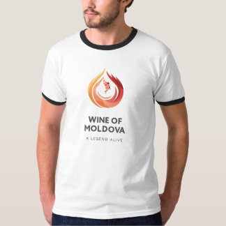 Vino del blanco de la camiseta de los hombres del