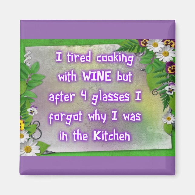 Vino en el imán de la cocina (Frente)