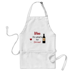 Vino es cuál está para el delantal de la cena