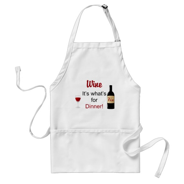 Vino es cuál está para el delantal de la cena (Frente)
