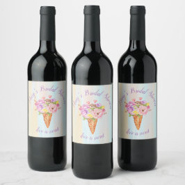 Vino Etiqueta de botella para ducha de helado, Ducha de
