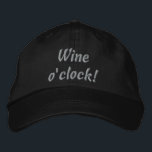 ¡Vino! Funny Embroidered Gorra<br><div class="desc">Vino humorístico que dice regalo para los amantes del vino</div>