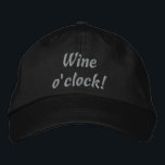 ¡Vino! Funny Embroidered Gorra<br><div class="desc">Vino humorístico que dice regalo para los amantes del vino</div>