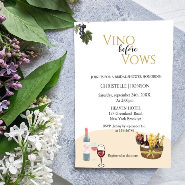 Vino moderno antes de la invitación a la ducha de  (Subido por el creador)