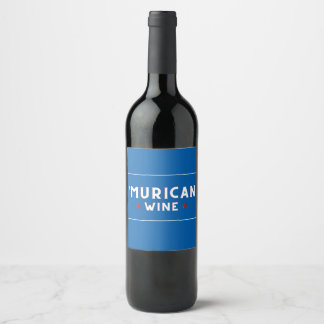'Vino muricano (azul) - Etiqueta de vino del 4 de
