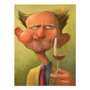 Vino que mastica la impresión de la foto del