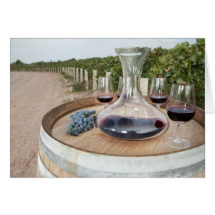 Vino rojo en viñedo