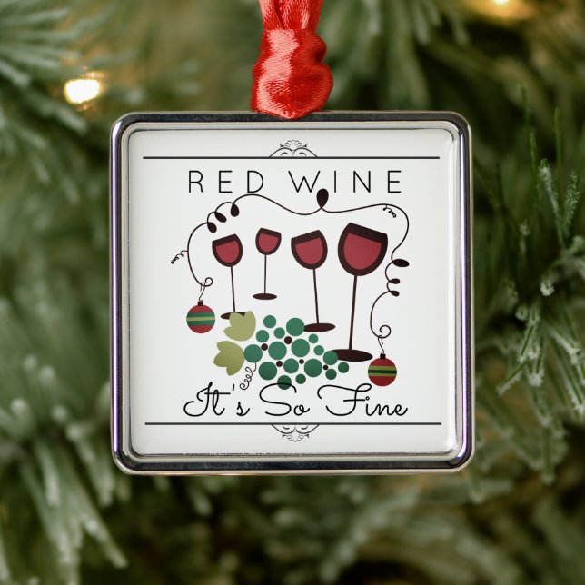 Vino rojo es tan buen ornamento gourmet de Navidad (Árbol)