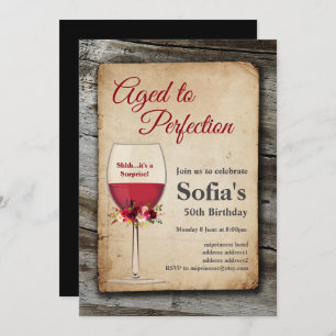 Vino rojo, invitación al vino, envejecido a la per