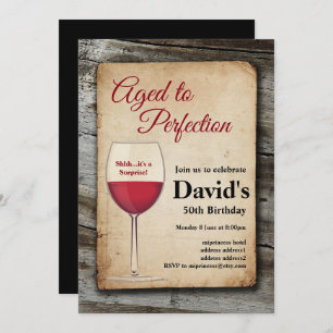 Vino rojo, invitación al vino, envejecido a la per
