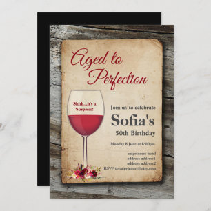 Vino rojo, invitación al vino, envejecido a la per