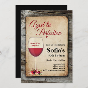 Vino rojo, invitación al vino, envejecido a la per