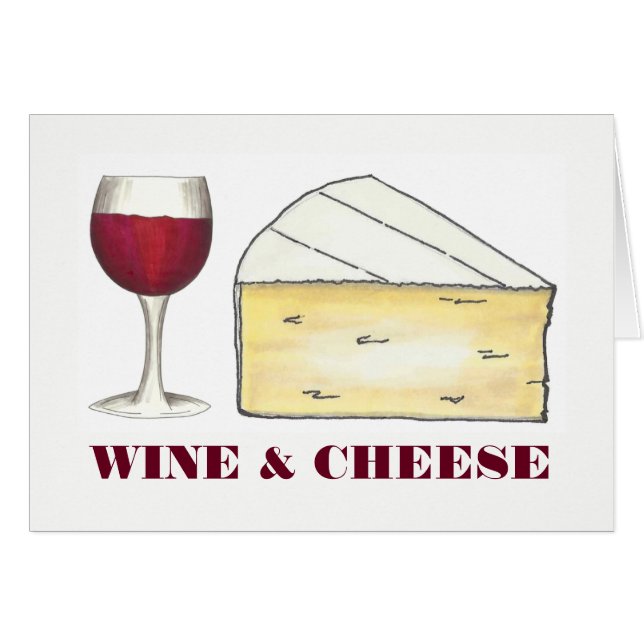 Vino Rojo y Queso Brie Merlot Cabernet Glass Food (Anverso (Horizontal))