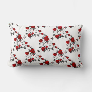 Vino rosa rojo Imprimir almohada lumbar