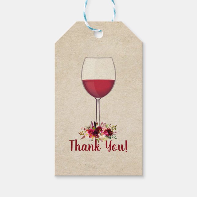 vino tinto, boda, cumpleaños, etiqueta de regalo d (Anverso)