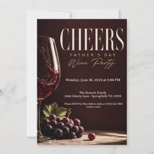 Vino Tinto y Uvas – Invitación al Día del Padre