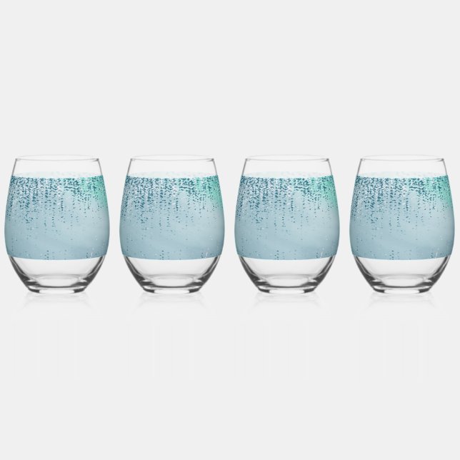 Vino Vaso de vidrio para beber con salpicaduras de pint (Anverso)