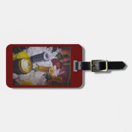 Vino y champán en etiqueta del equipaje del hielo